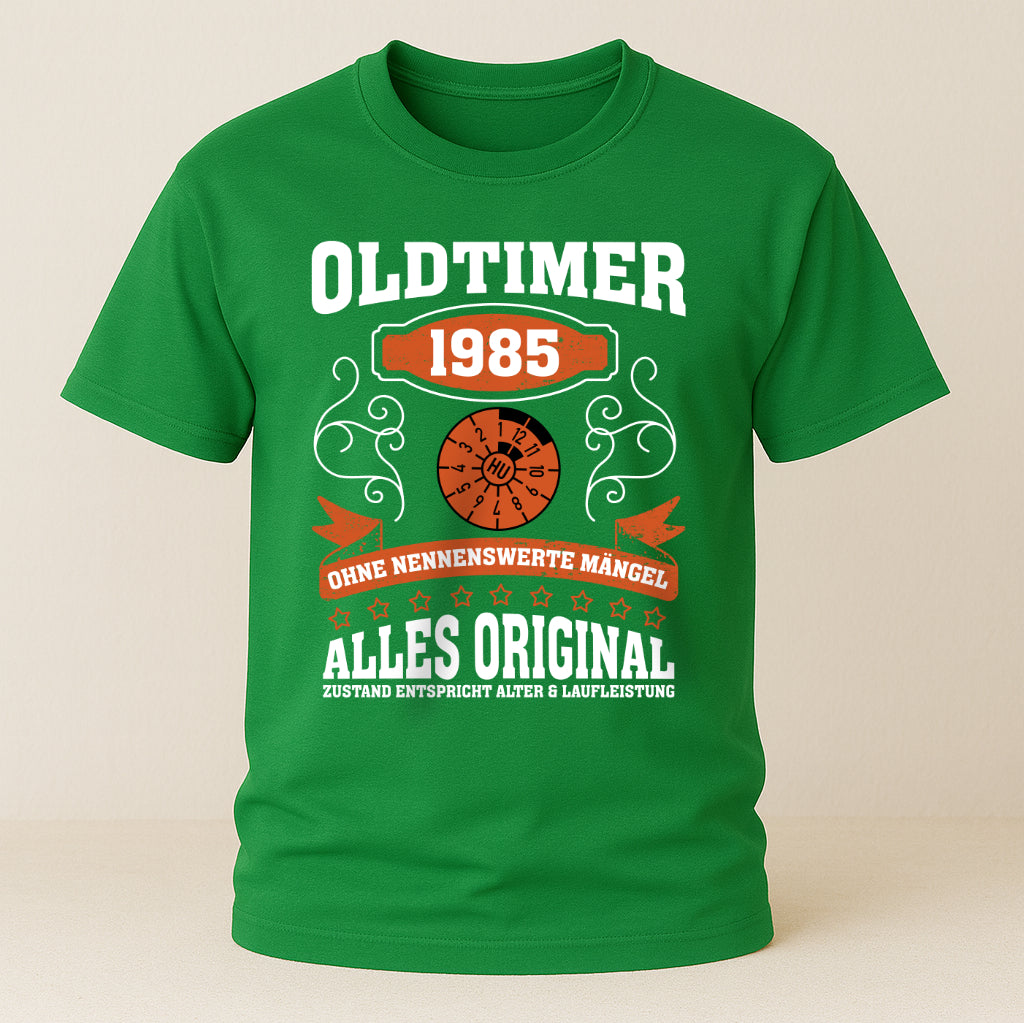 40. Geburtstag Oldtimer 1985 Zustand entspricht Alter und Laufleistung TÜV Lustiges Mechaniker Geschenk T-Shirt