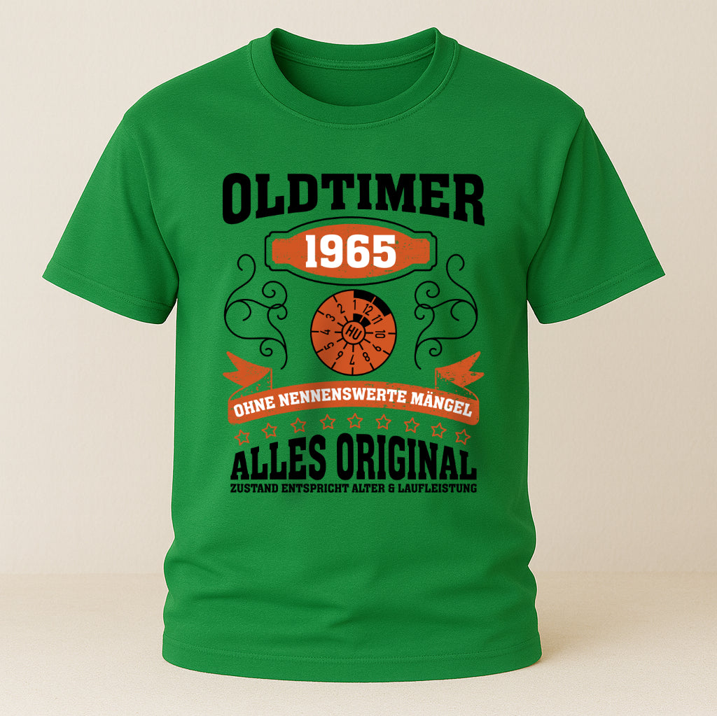 60. Geburtstag Oldtimer 1965 Zustand entspricht Alter und Laufleistung TÜV Lustiges Mechaniker Geschenk T-Shirt