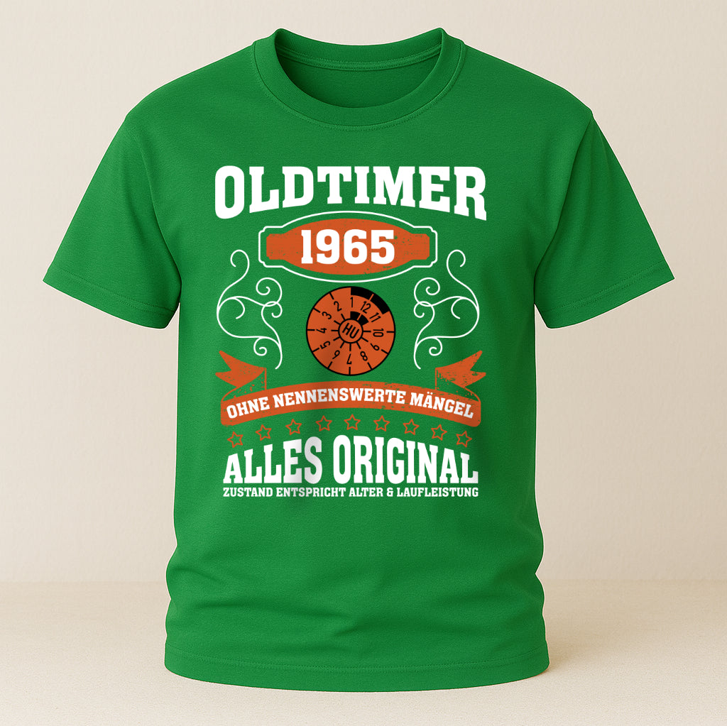 60. Geburtstag Oldtimer 1965 Zustand entspricht Alter und Laufleistung TÜV Lustiges Mechaniker Geschenk T-Shirt