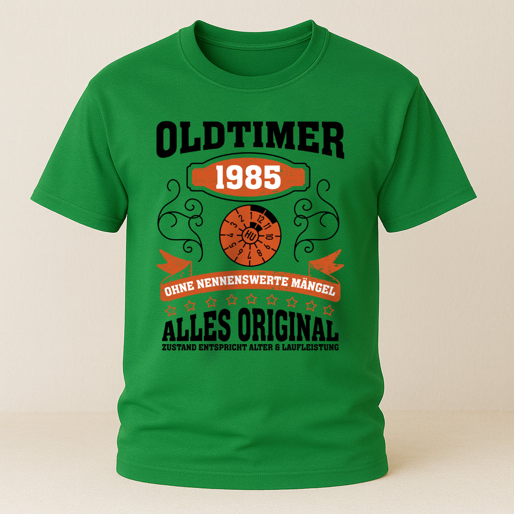 40. Geburtstag Oldtimer 1985 Zustand entspricht Alter und Laufleistung TÜV Lustiges Mechaniker Geschenk T-Shirt