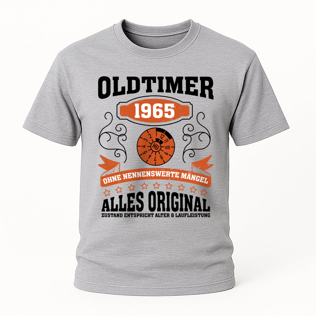 60. Geburtstag Oldtimer 1965 Zustand entspricht Alter und Laufleistung TÜV Lustiges Mechaniker Geschenk T-Shirt