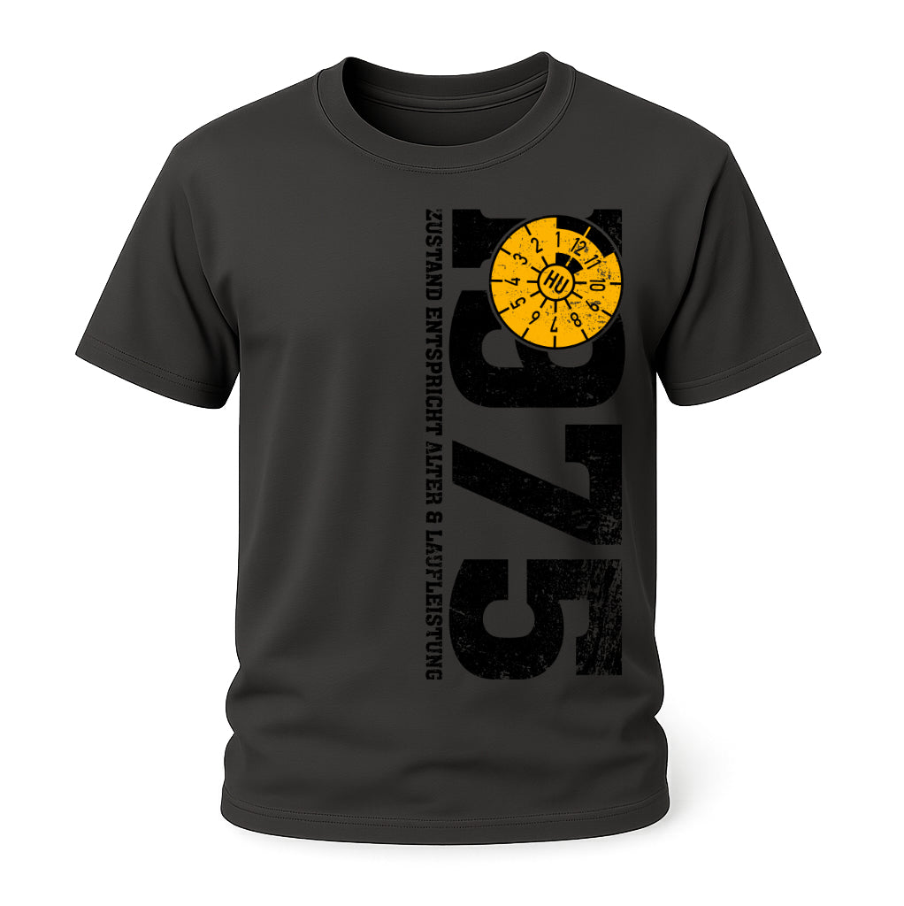 50. Geburtstag 1975 Zustand entspricht Alter und Laufleistung TÜV Lustiges Mechaniker Geschenk T-Shirt