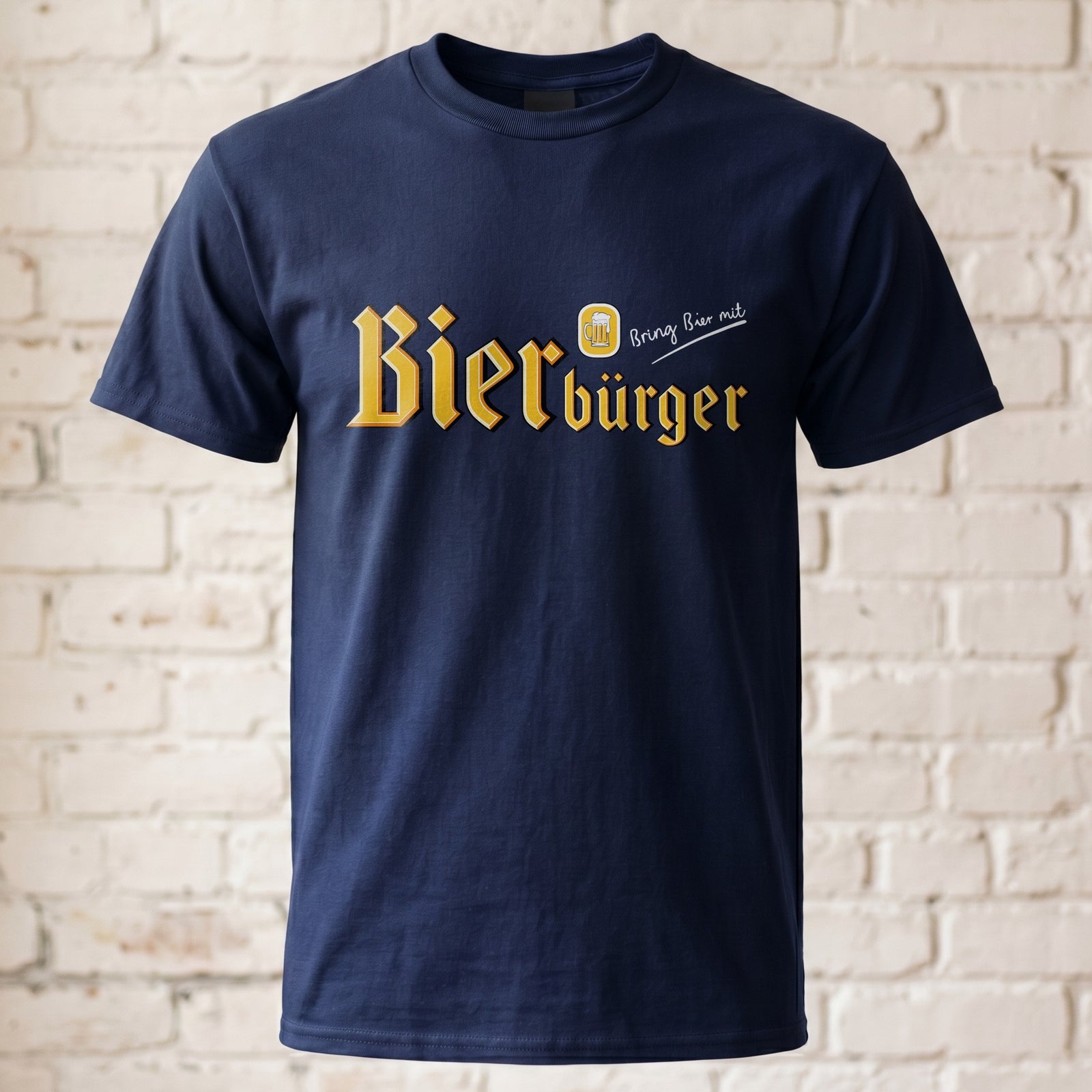 Bierbürger - Bring Bier mit - Lustiges Bier T-Shirt – Navy