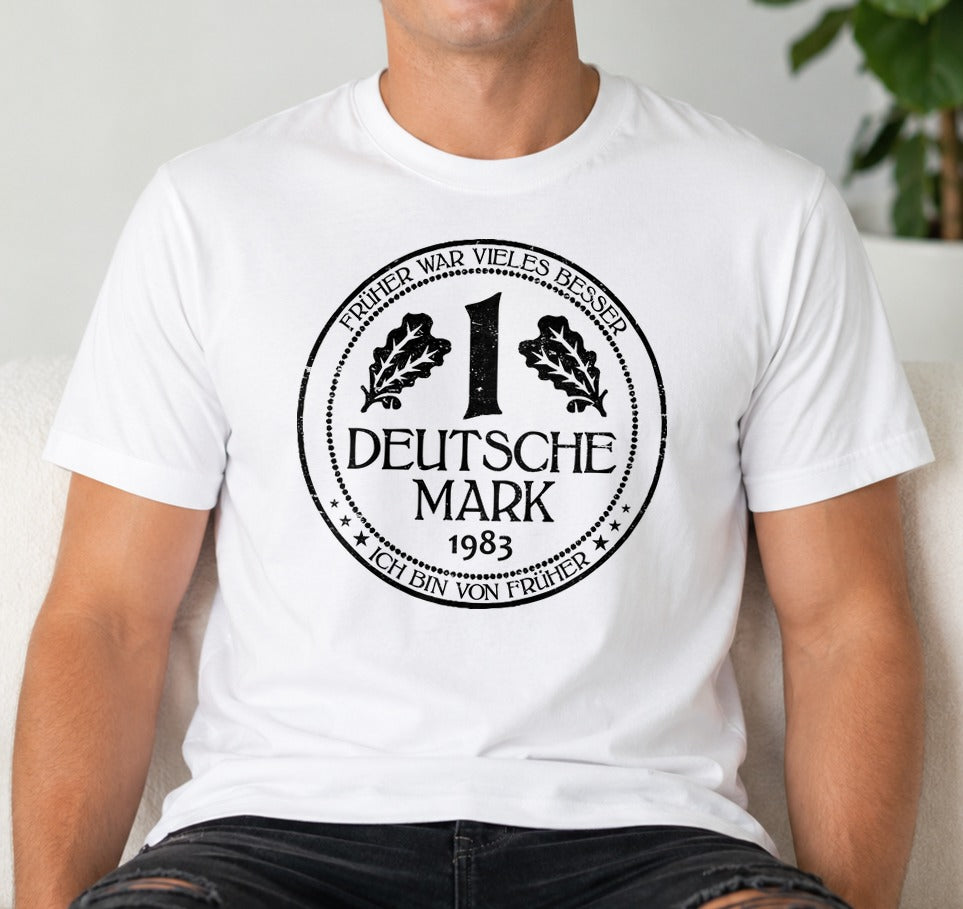 D-Mark 1983 Jahrgang T-Shirt Unisex | Nostalgie Retro Deutscher Mark Statement Shirt