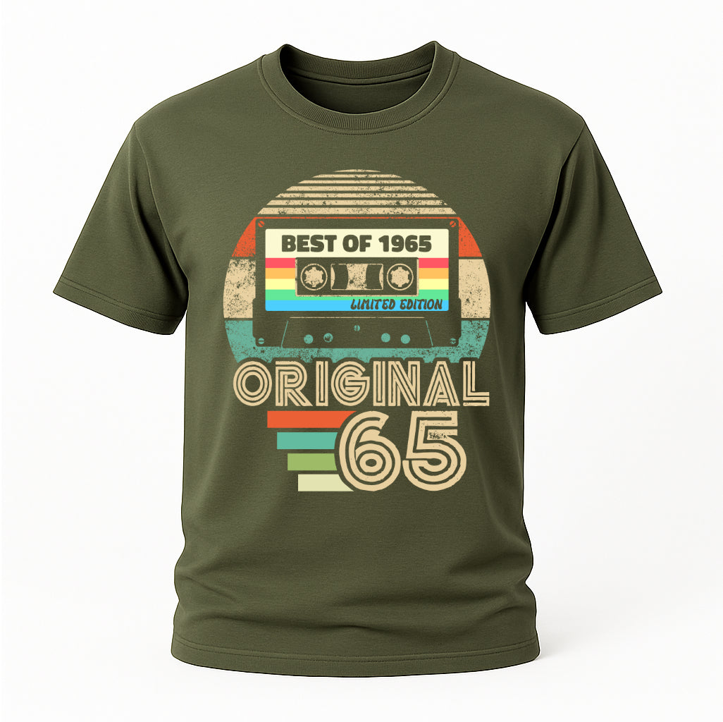 60. Geburtstag - Geboren 1965 Retro Kassette Best Of Geschenk T-Shirt