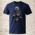 Wolfsrudel Mond T-Shirt Herren Damen | Mystisches Tier Motiv Raubtier Black Shirt