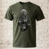 Wolfsrudel Mond T-Shirt Herren Damen | Mystisches Tier Motiv Raubtier Black Shirt