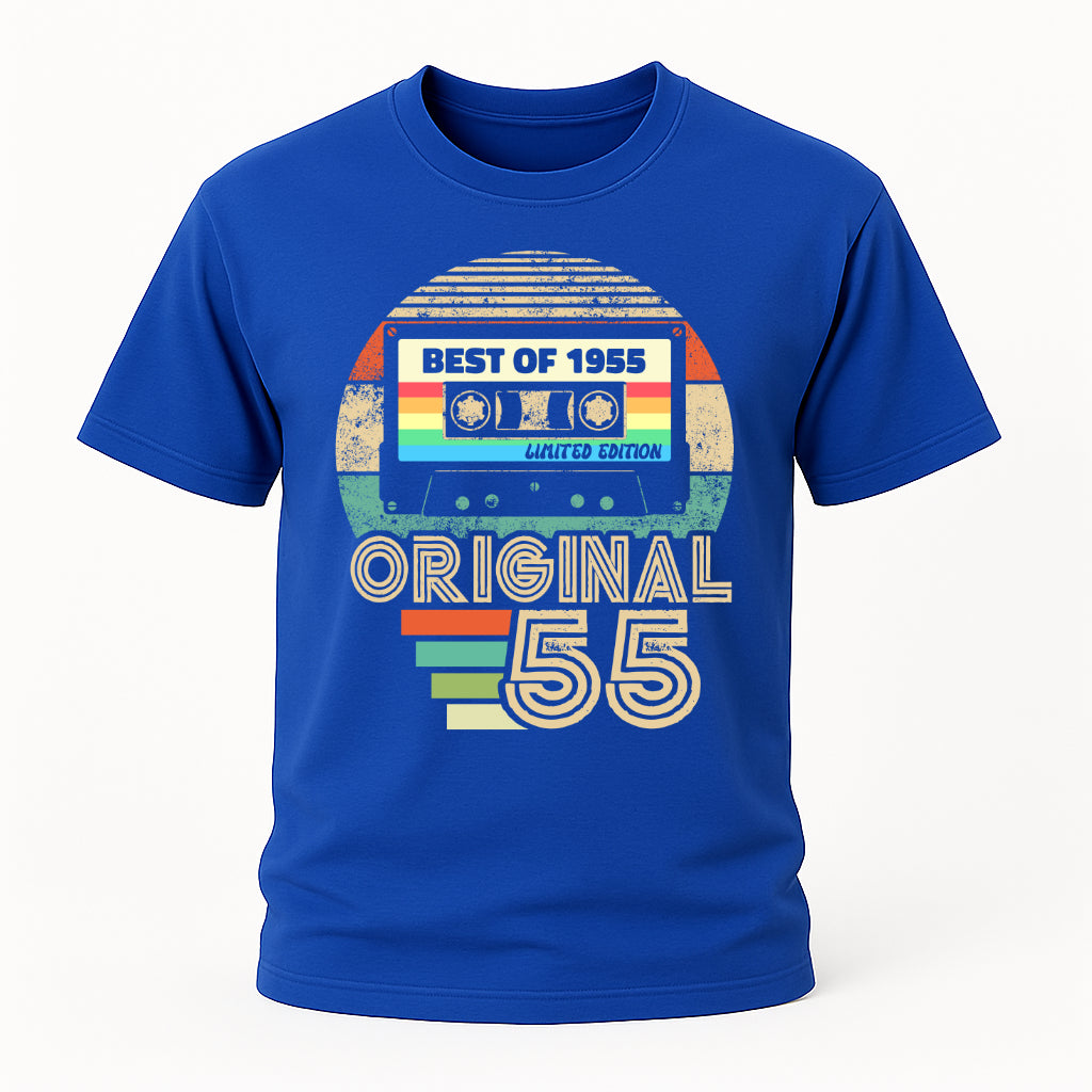 70. Geburtstag - Geboren 1955 Retro Kassette Best Of Geschenk T-Shirt