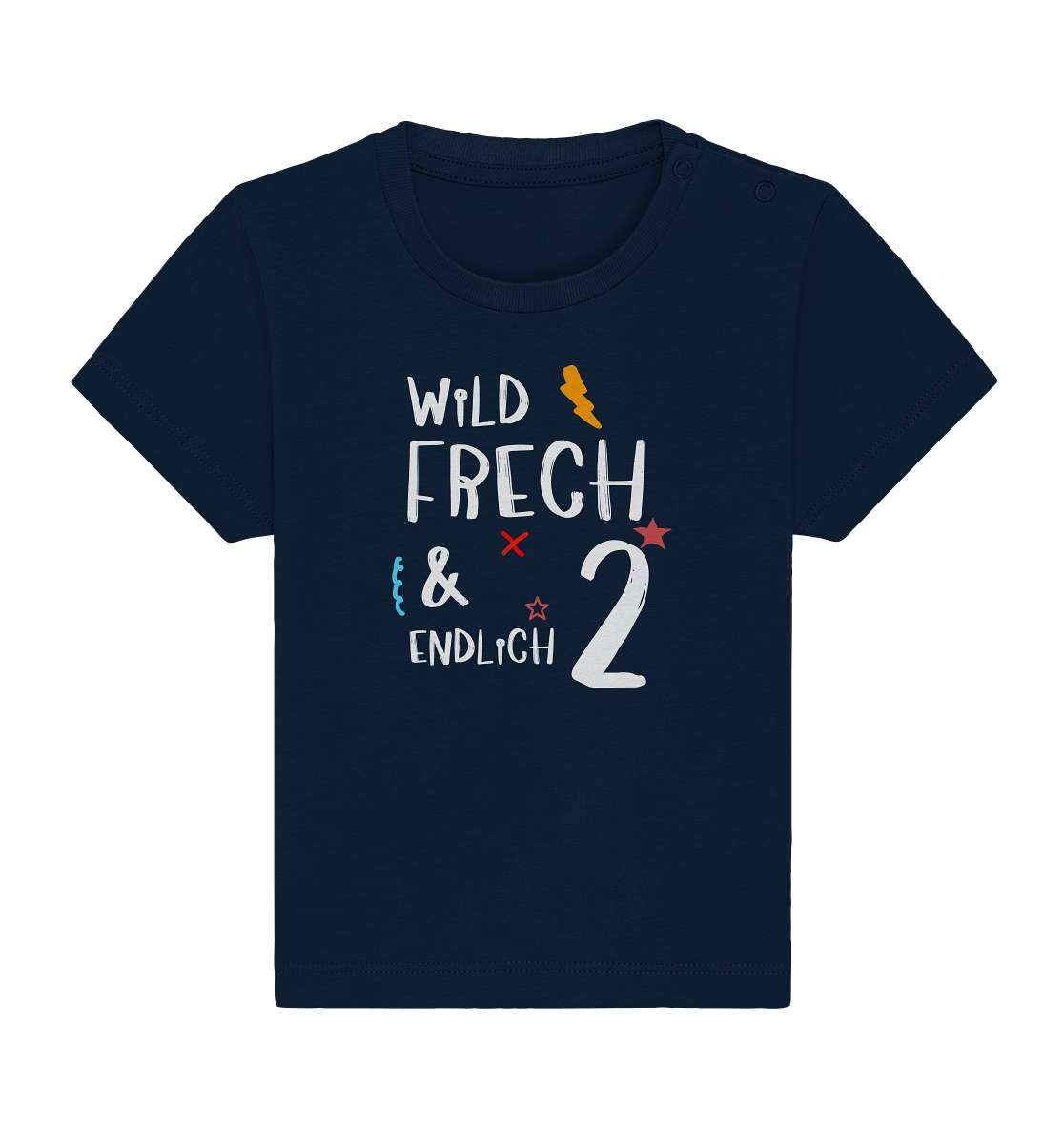 2. Geburtstag - Wild und Frech und Endlich 2 - Geburtstags Geschenk - Baby Organic Shirt