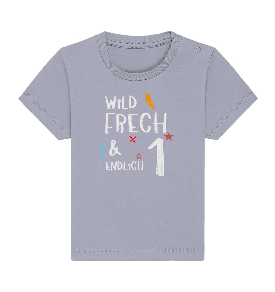 1. Geburtstag - Wild und Frech und Endlich 1 - Geburtstags Geschenk - Baby Organic Shirt
