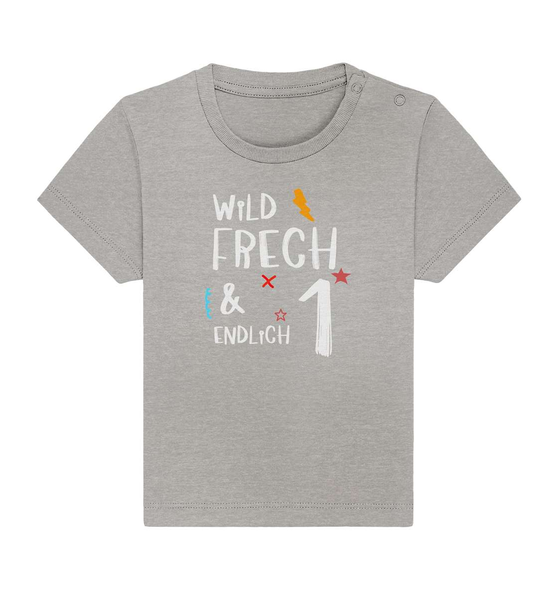 1. Geburtstag - Wild und Frech und Endlich 1 - Geburtstags Geschenk - Baby Organic Shirt