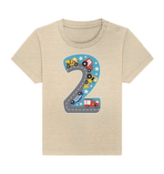 2. Kinder Geburtstag - Autos Spielteppich Style - Ich bin 2 Jahre - Geschenk - Baby Organic Shirt