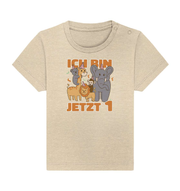 1. Kinder Geburtstag - Wilde Tiere - Ich bin 1 Jahre - Geschenk - Baby Organic Shirt