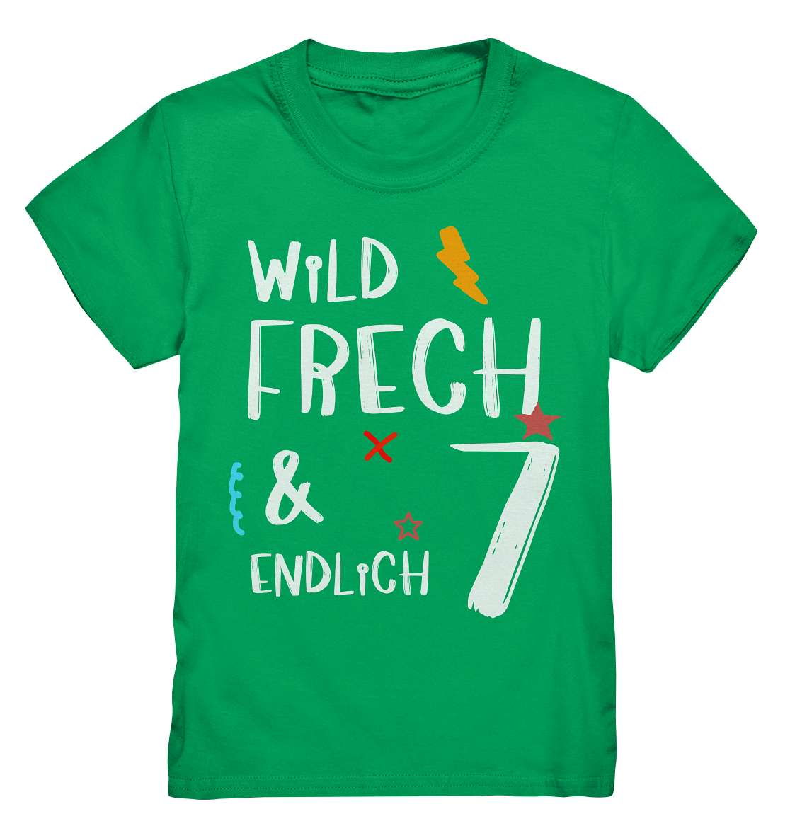 7. Geburtstag - Wild und Frech und Endlich 7 - Geburtstags Geschenk - Kids Premium Shirt