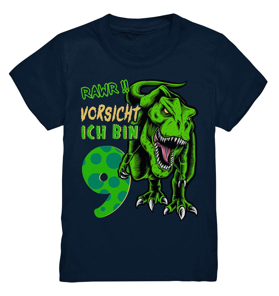9. Kinder Geburtstag - T-REX Dinosaurier - Ich bin 9 Jahre - Geschenk - Kids Premium Shirt