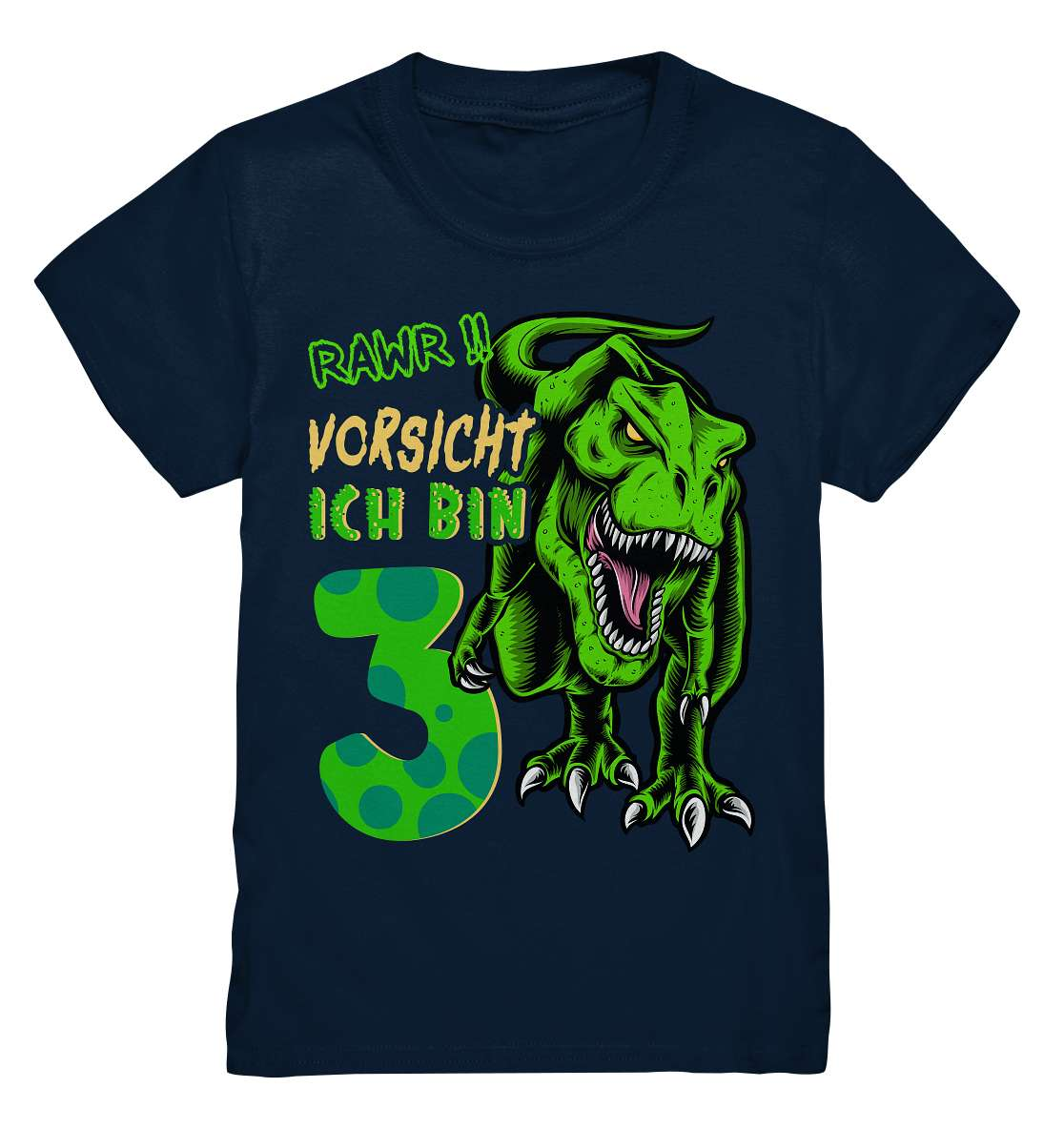 3. Kinder Geburtstag - T-REX Dinosaurier - Ich bin 3 Jahre - Geschenk - Kids Premium Shirt