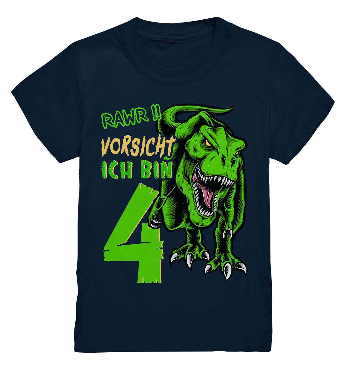 4. Kinder Geburtstag - T-REX Dinosaurier - Ich bin 4 Jahre - Geschenk - Kids Premium Shirt
