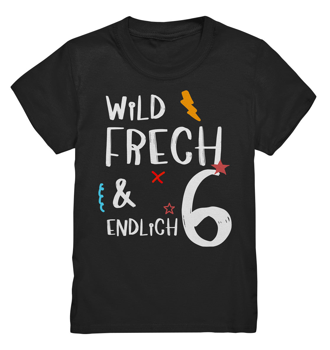 6th Birthday - Wild and Cheeky and Finally 6 - Birthday Gift - Kids Premium Shirt