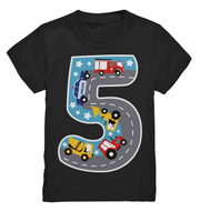 5. Kinder Geburtstag - Autos Spielteppich Style - Ich bin 5 Jahre - Geschenk - Kids Premium Shirt