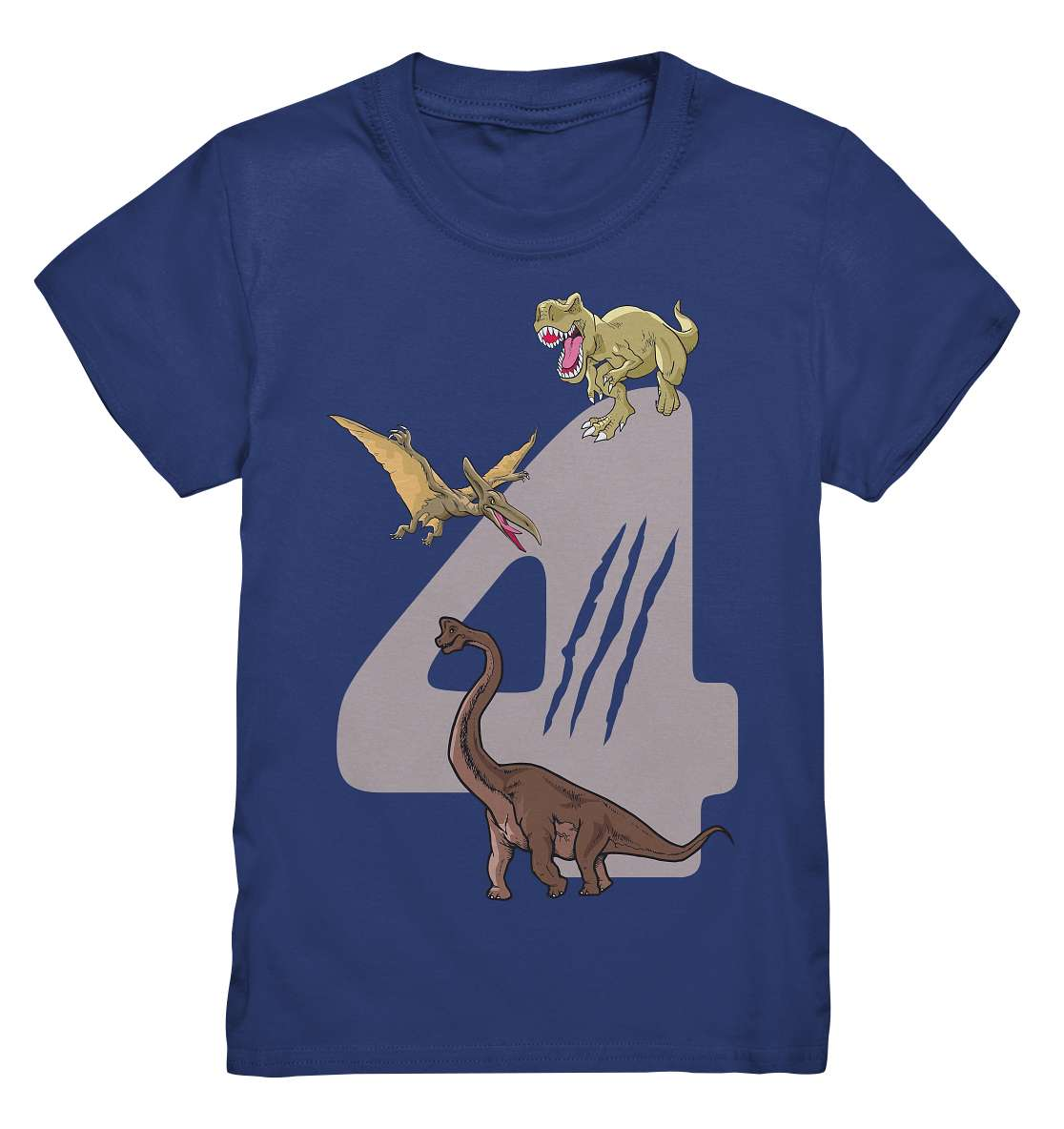 4. Kinder Geburtstag - T-REX Dinosaurier - Ich bin 4 Jahre - Geschenk - Kids Premium Shirt