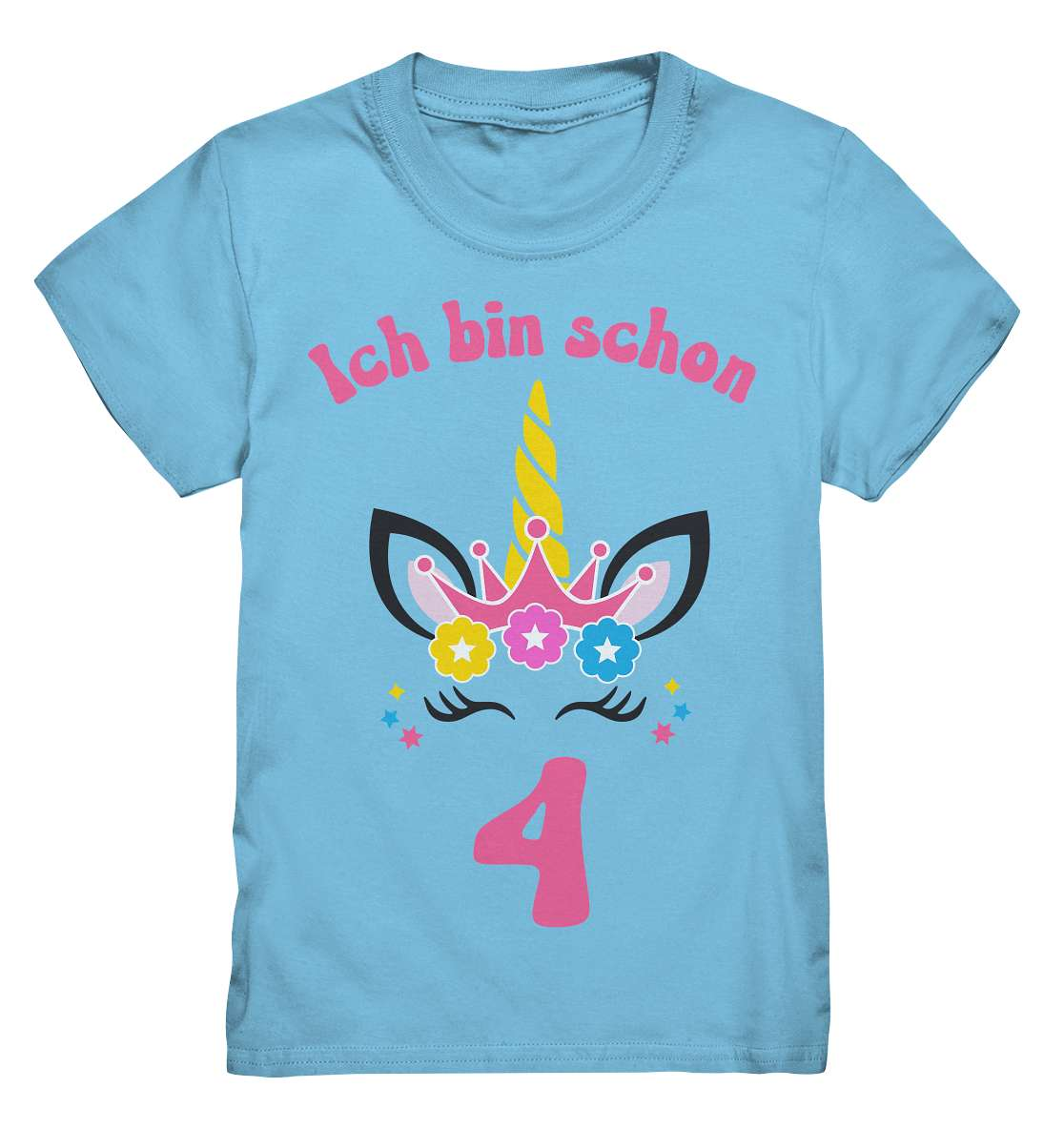 4. Kinder Geburtstag - Einhorn - Ich bin schon 4 Jahre - Geschenk - Kids Premium Shirt