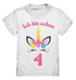 4. Kinder Geburtstag - Einhorn - Ich bin schon 4 Jahre - Geschenk - Kids Premium Shirt