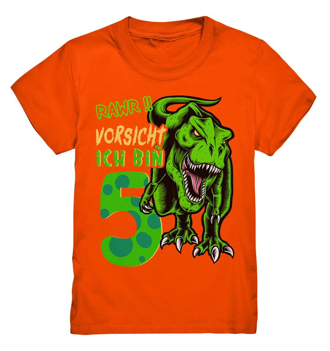 5. Kinder Geburtstag - T-REX Dinosaurier - Ich bin 5 Jahre - Geschenk - Kids Premium Shirt