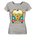 Retro boho hippie style bulli - Ladies Organic Shirt (meliert)