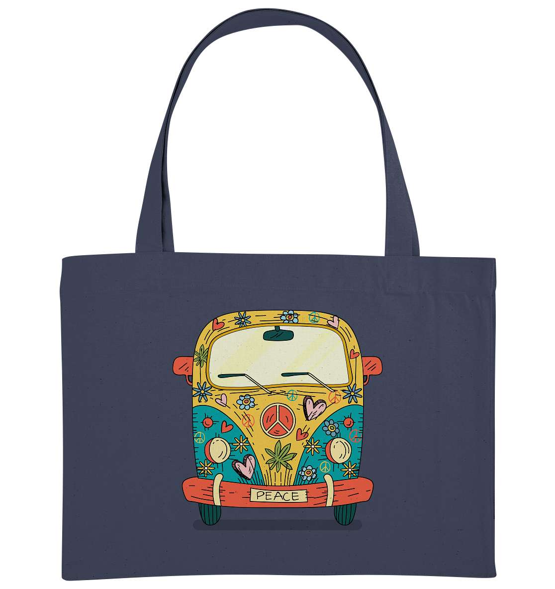 Retro boho hippie style bulli - Organic Shopping-Bag