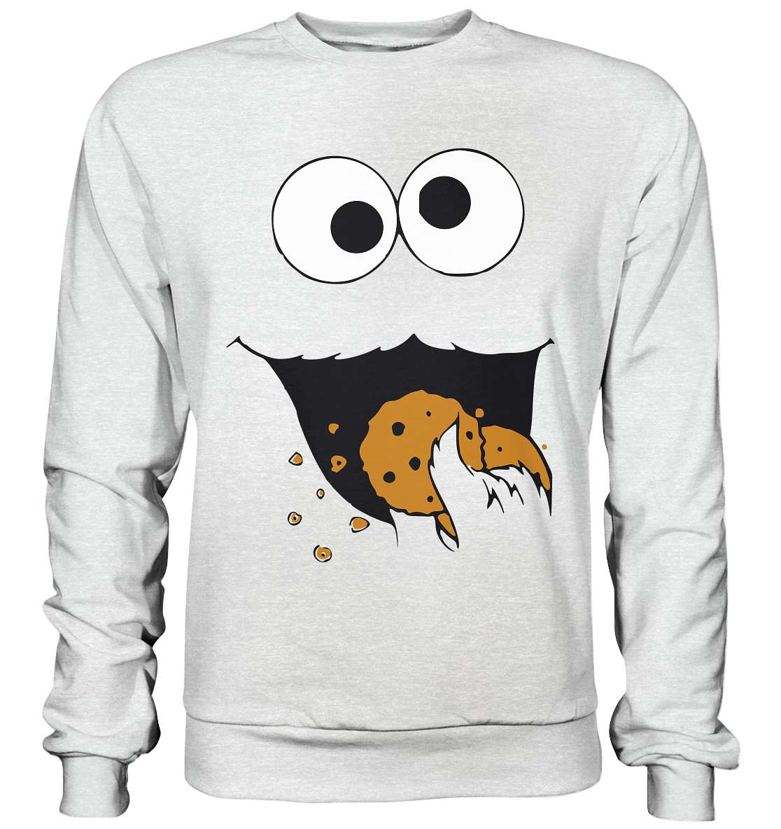 Cookie Monster - Funny Monster With Cookie Crumbs - Premium Sweatshirt