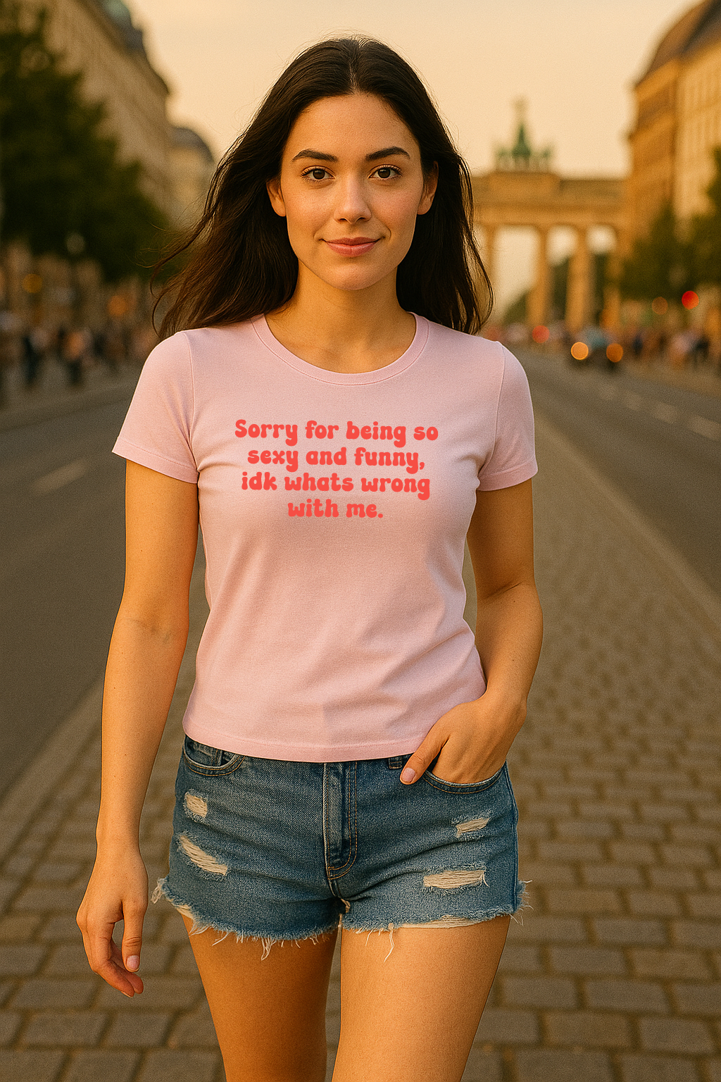 sorry for being so se*y and funny - Lustig T-Shirt Frauen Premium T-Shirt