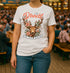 Oktoberfest Shirt – „Mei Dirndl is in da Wäsch“ | Lustiges Hirsch & Blumen Frauen Design