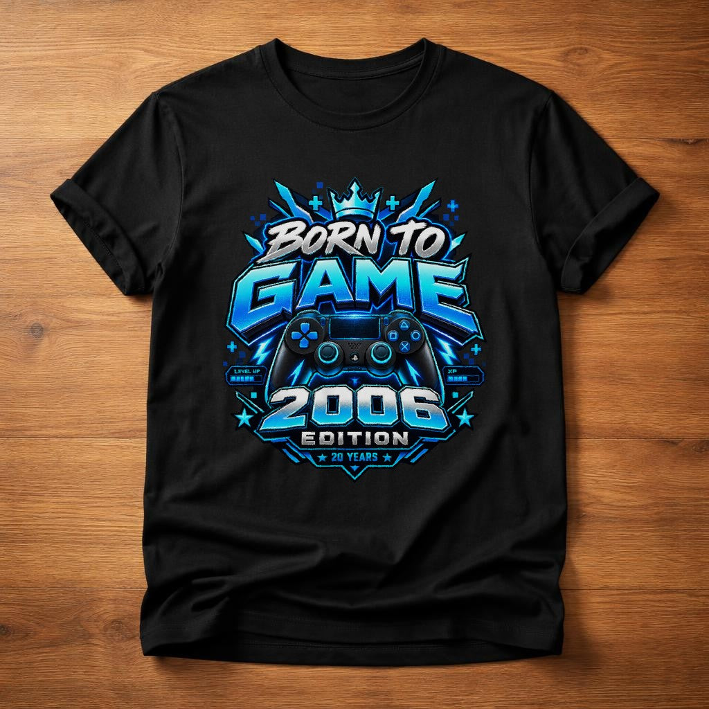 Born to Game 2006 Edition T-Shirt Herren – Gamer Shirt Geburtstag