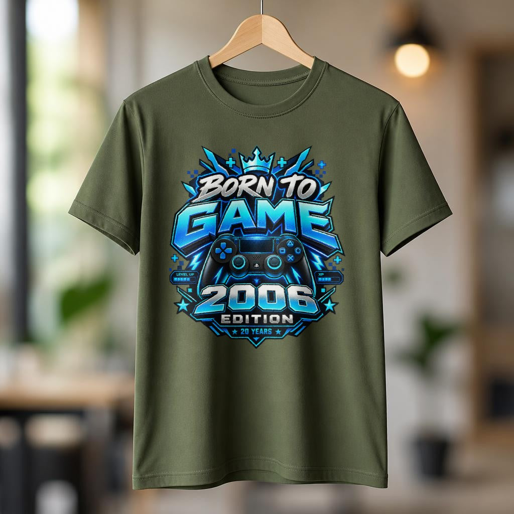 Born to Game 2006 Edition T-Shirt Herren – Gamer Shirt Geburtstag