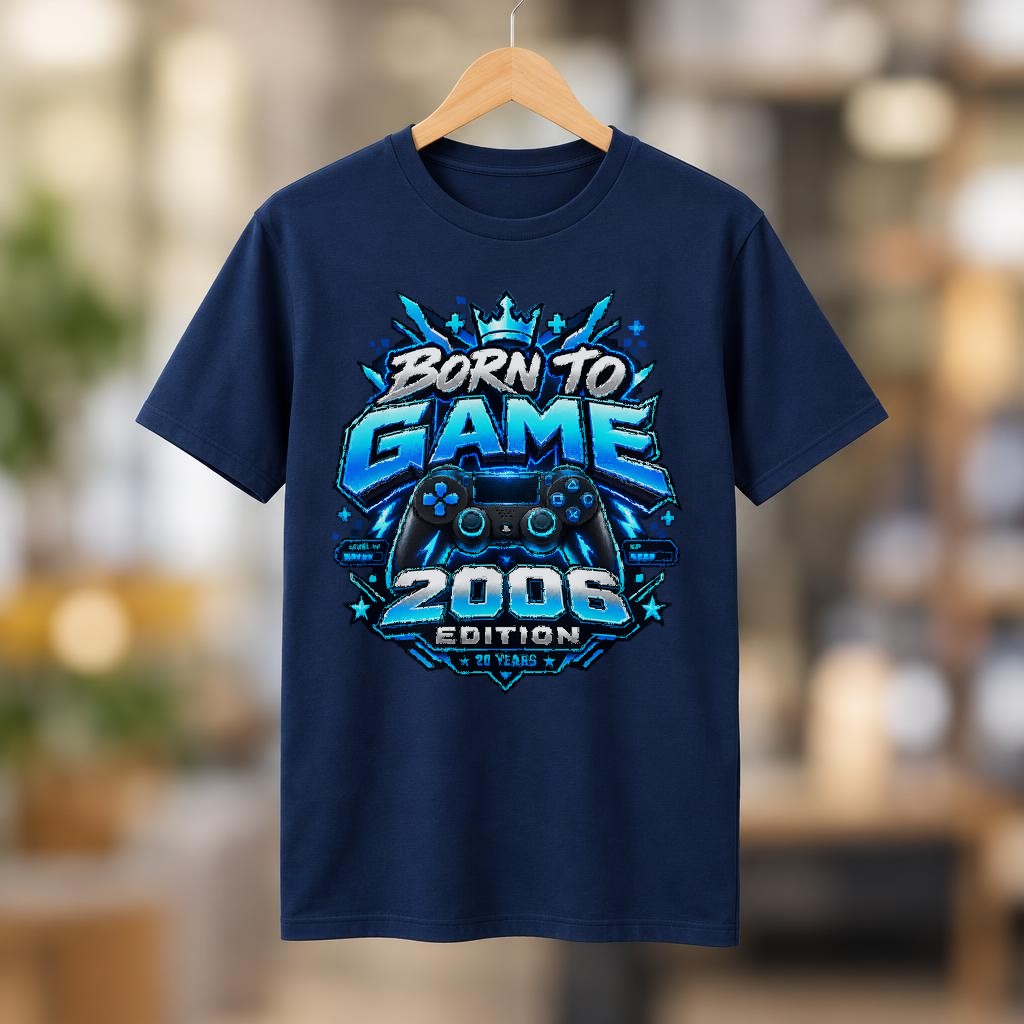 Born to Game 2006 Edition T-Shirt Herren – Gamer Shirt Geburtstag