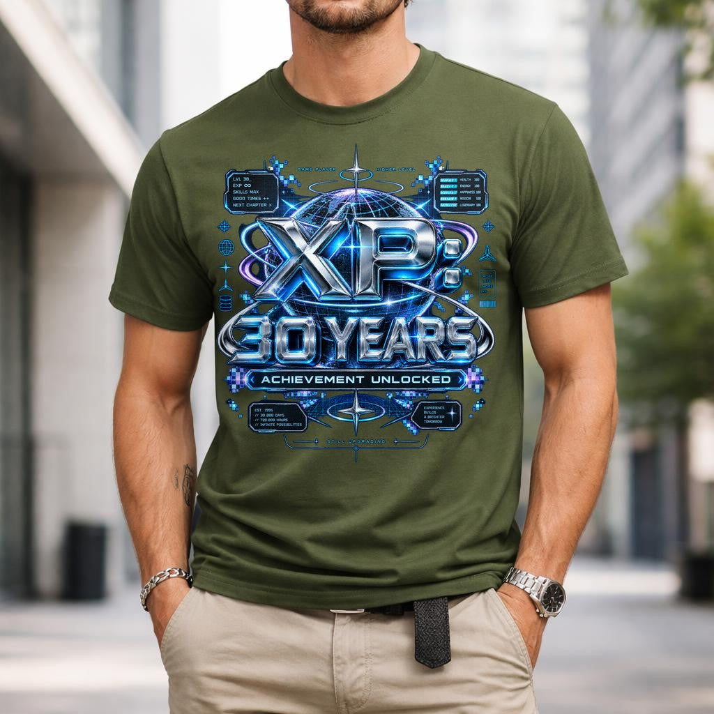 XP 30 Years T-Shirt Gamer Geburtstagsgeschenk Retro Gaming Shirt