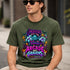 Arcade des Grauens T-Shirt – Retro Horror Gamer Shirt mit Neon Design