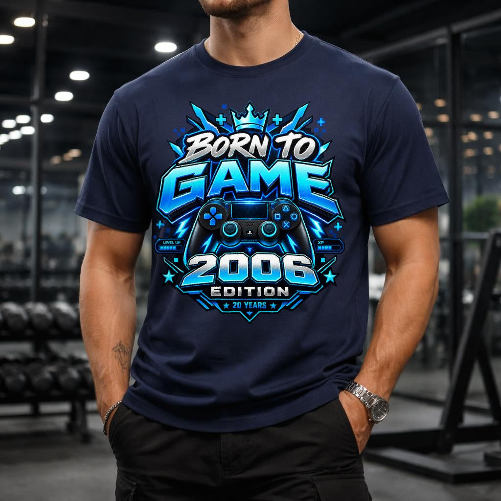Born to Game 2006 Edition T-Shirt Herren – Gamer Shirt Geburtstag