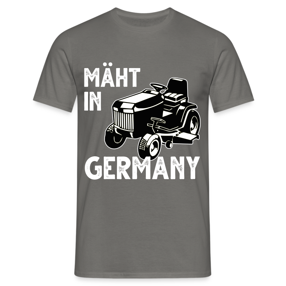 Gärtner Gartenfreunde Rasentraktor Mäht in Germany Lustiges T-Shirt - Graphit