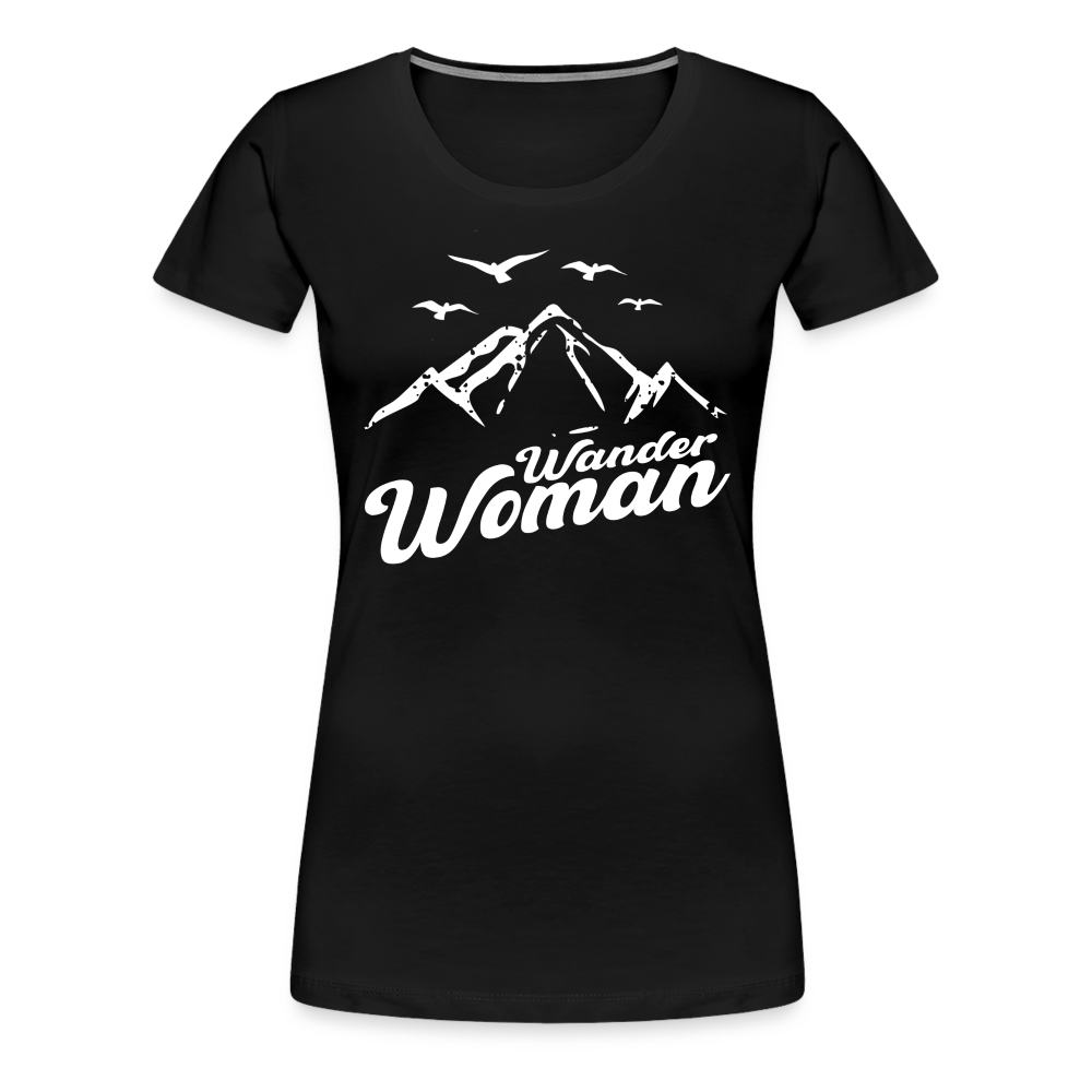 Bergmenschen Wanderlust Wander Woman Lustiges Frauen T-Shirt - Schwarz