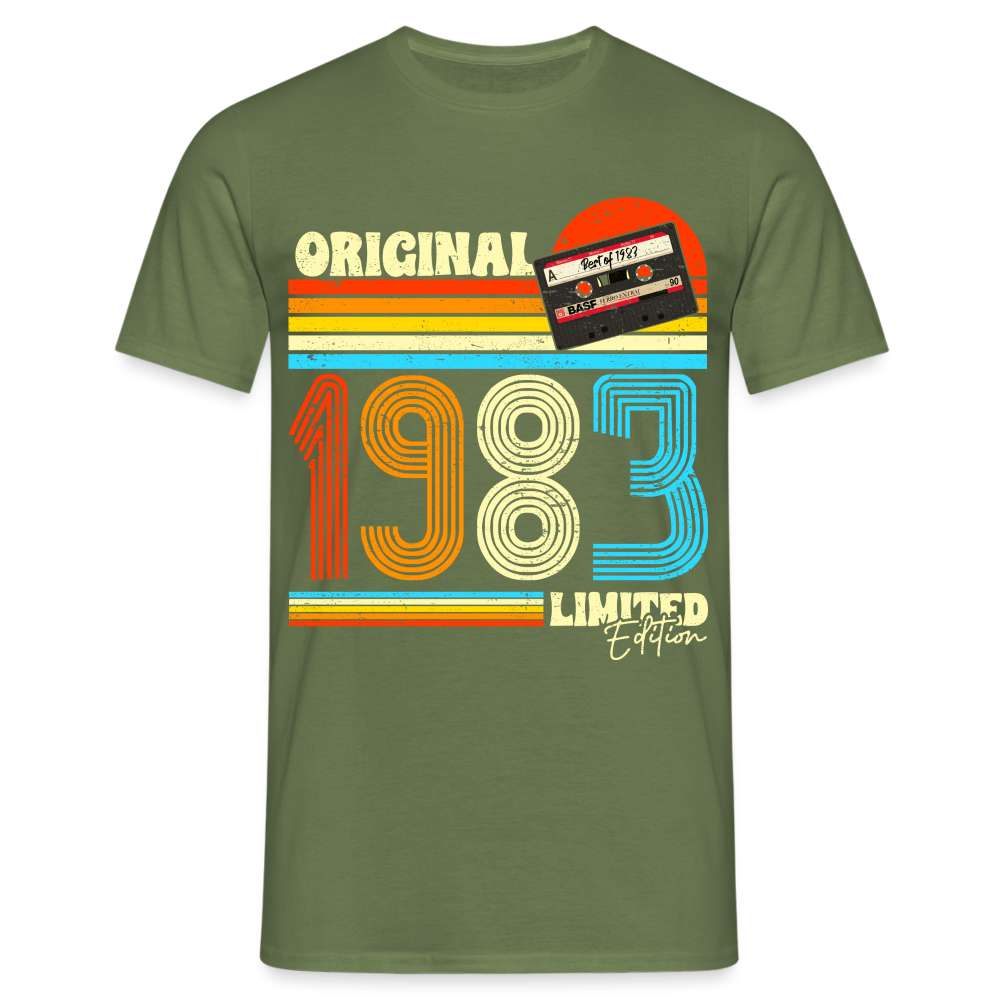 40. Geburtstag Retro Musik Kassette Limited Edition Geschenk T-Shirt - Militärgrün
