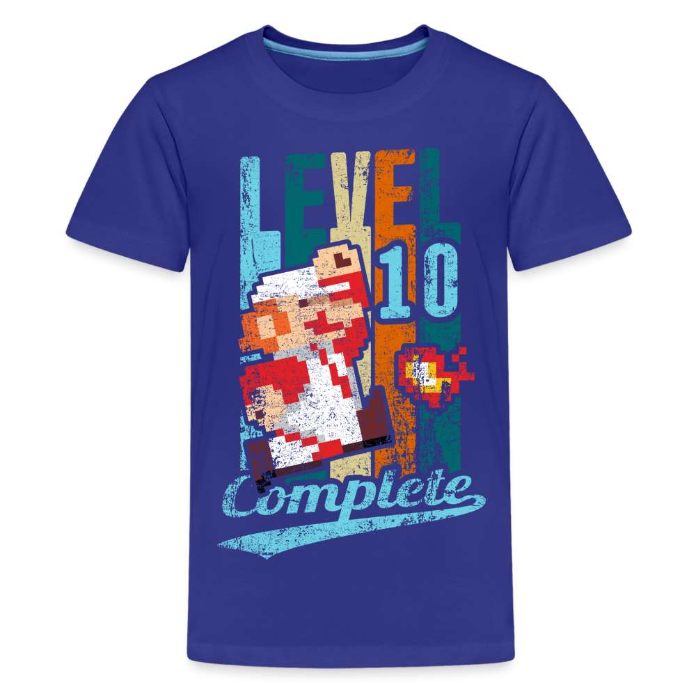 10. Geburtstag Retro Gamer Style Level 10 Complete Geschenk Kinder T-Shirt - Königsblau