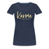 Karma regelt das schon - Lustiges Frauen T-Shirt - Navy