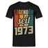 50. Geburtstag - Legendär seit 1973 - Geburtstags Geschenk T-Shirt - Schwarz