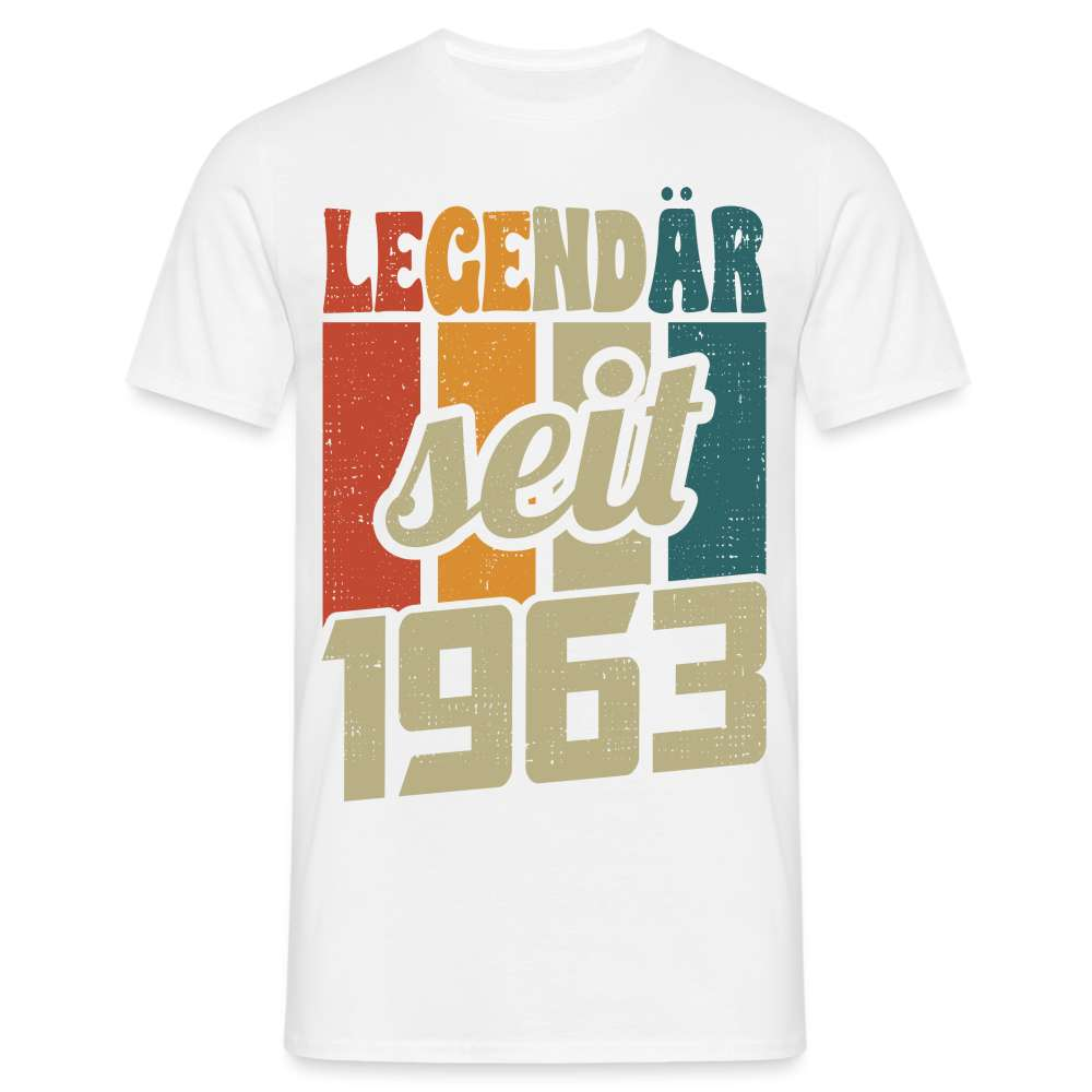 60. Geburtstag - Legendär seit 1963 - Geburtstags Geschenk T-Shirt - weiß