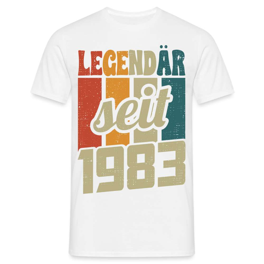 40. Geburtstag - Legendär seit 1983 - Geburtstags Geschenk T-Shirt - weiß