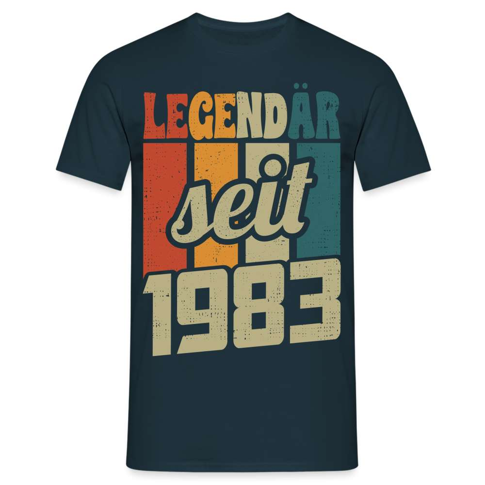 40. Geburtstag - Legendär seit 1983 - Geburtstags Geschenk T-Shirt - Navy