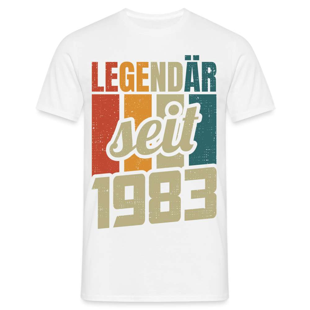 40. Geburtstag - Legendär seit 1983 - Geburtstags Geschenk T-Shirt - weiß