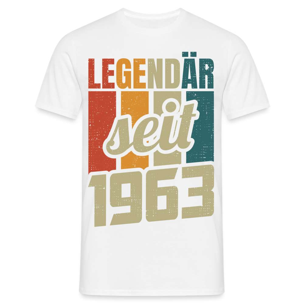 60. Geburtstag - Legendär seit 1963 - Geburtstags Geschenk T-Shirt - weiß