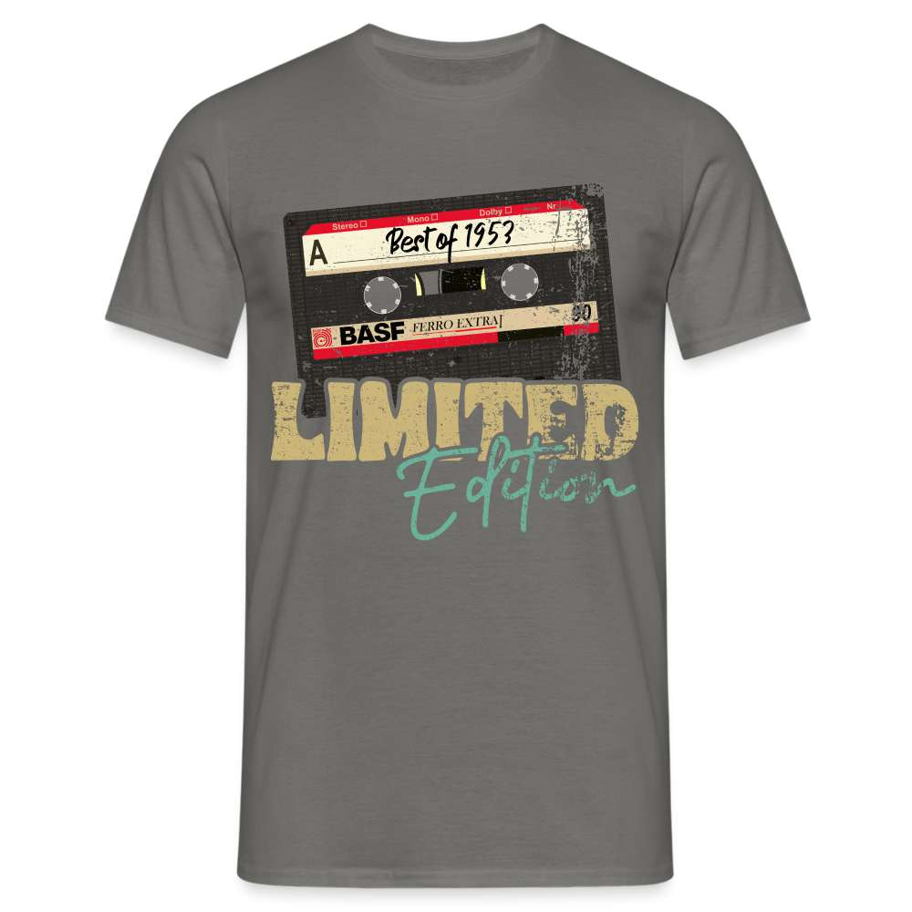 70. Geburtstag Geboren 1953 Retro Kassette Geschenk T-Shirt - Graphit